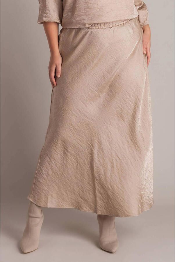 Yest Curve midi rok taupe