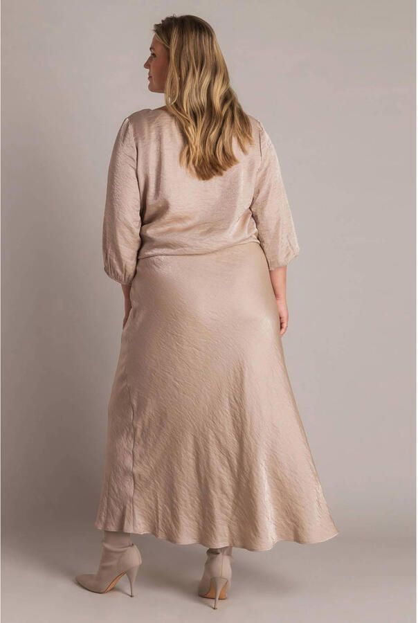 Yest Curve midi rok taupe - Foto 2