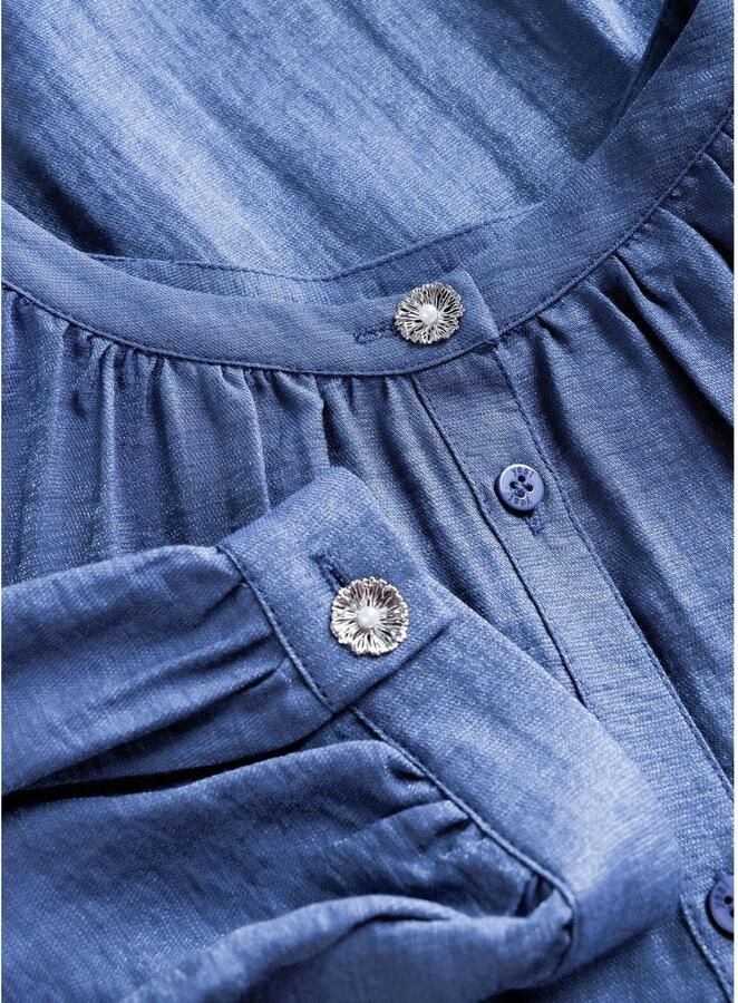 Yest Curve Plus Size blouse blauw - Foto 2