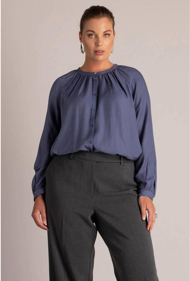 Yest Curve Plus Size blouse blauw