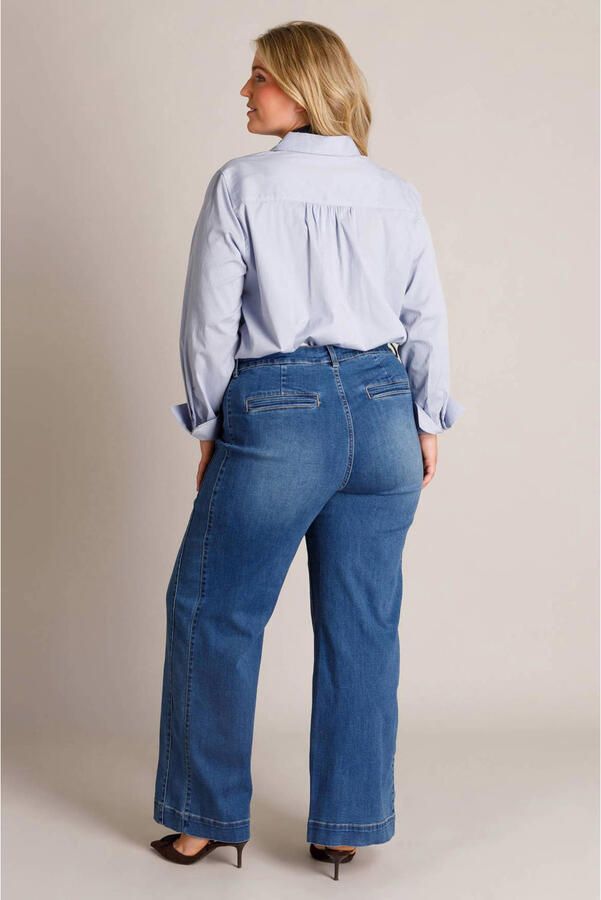 Yest Curve Plus Size blouse lichtblauw - Foto 2