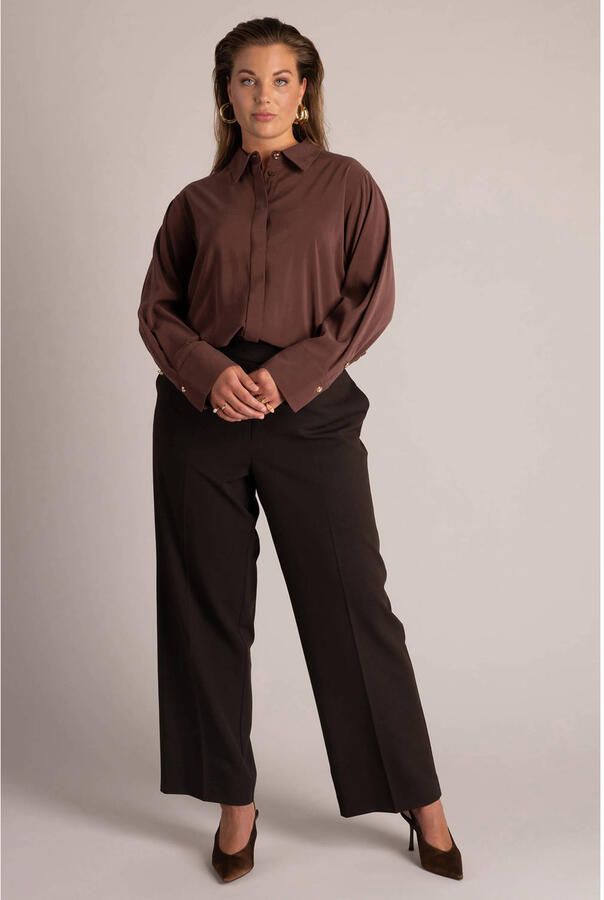 Yest Curve Plus Size blouse roodbruin - Foto 2