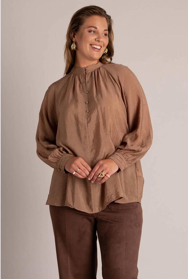 Yest Curve Plus Size blouse zand