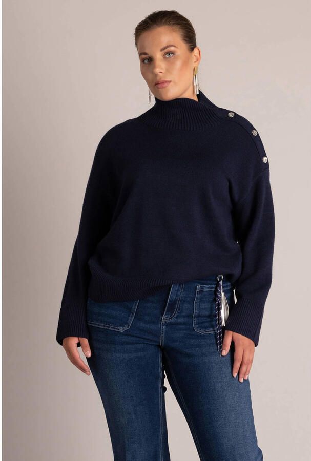 Yest Curve Plus Size coltrui donkerblauw