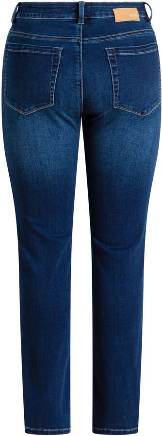 Yest Curve Plus Size cropped jeans donkerblauw denim - Foto 2
