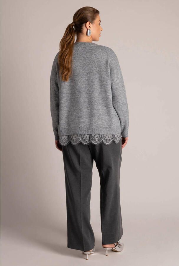 Yest Curve Plus Size gebreide trui grijs - Foto 2