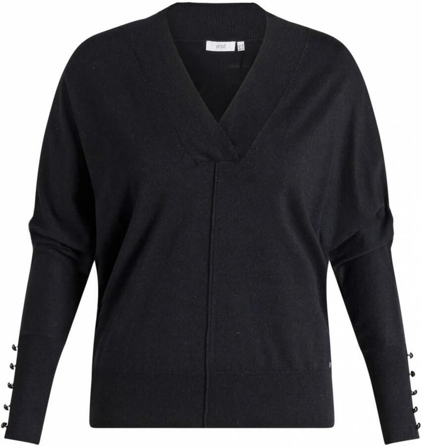 Yest Curve Plus Size gebreide trui zwart - Foto 2