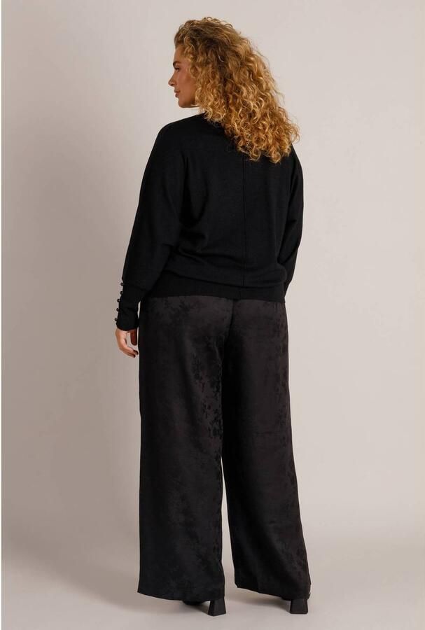 Yest Curve Plus Size gebreide trui zwart - Foto 3