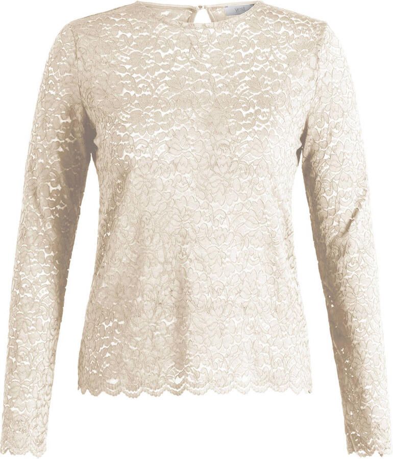 Yest Curve Plus Size kanten top ecru