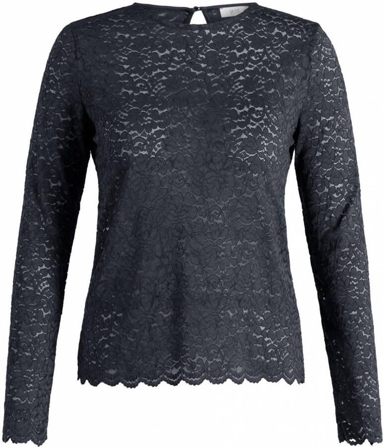 Yest Curve Plus Size kanten top grijs