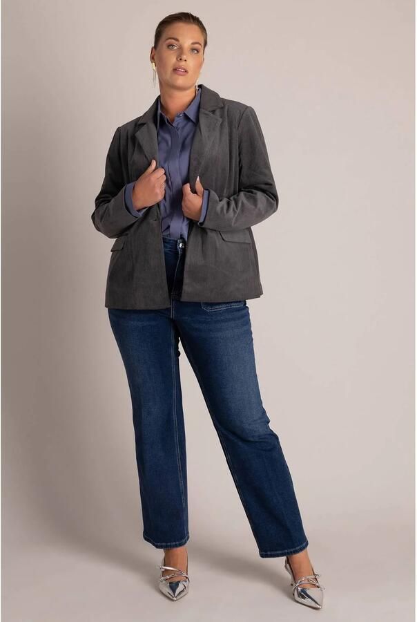 Yest Curve Plus Size regular blazer grijs - Foto 2