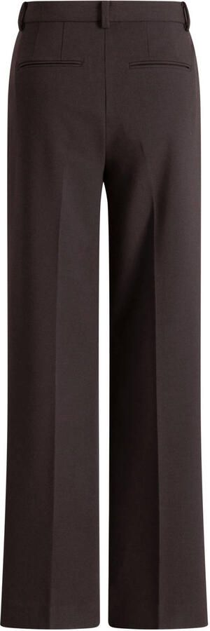 Yest Curve Plus Size straight leg pantalon donkerbruin - Foto 3