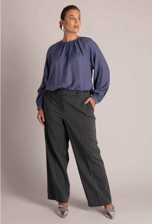Yest Curve Plus Size straight leg pantalon grijs - Foto 2