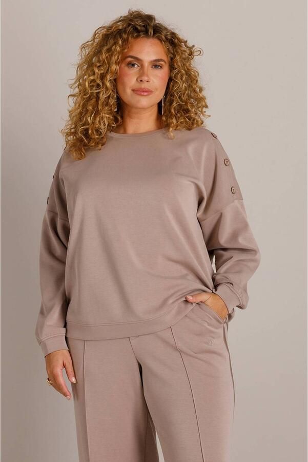 Yest Curve Plus Size sweater taupe