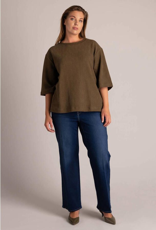 Yest Curve Plus Size top olijfgroen - Foto 2