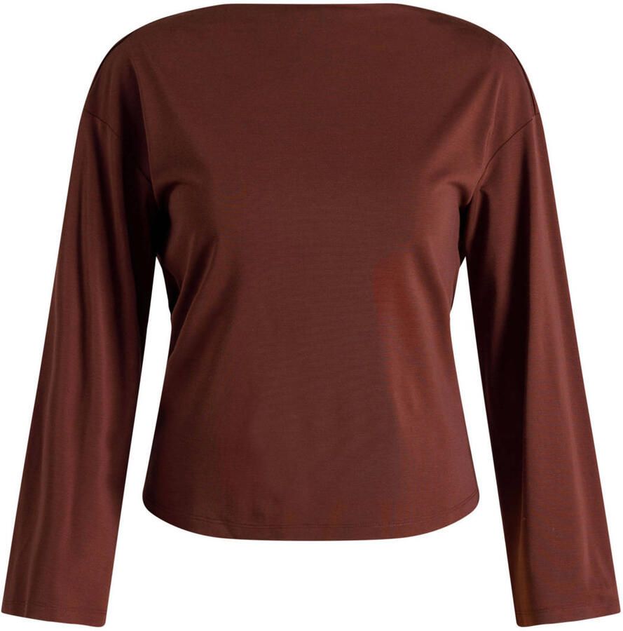 Yest Curve Plus Size top roodbruin