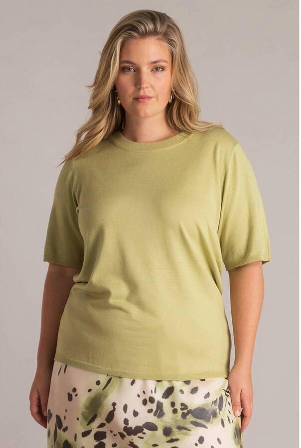 Yest Curve pullover limegroen