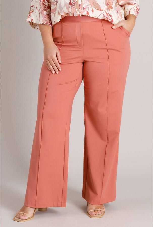 Yest Curve regular high waist broek roze