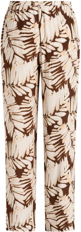 Yest Curve regular high waist gebloemde broek ecru - Foto 3