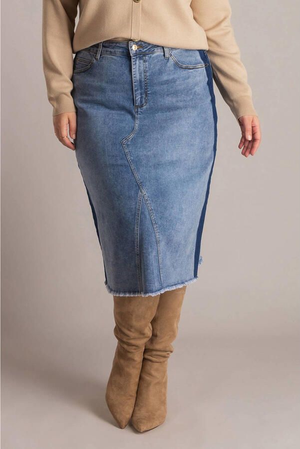 Yest Curve spijkerrok blauw