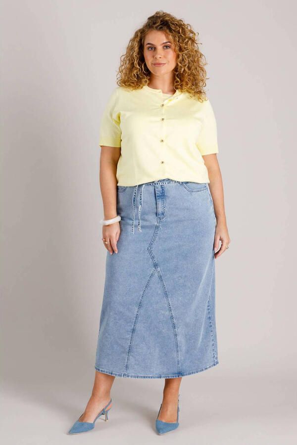 Yest Curve spijkerrok medium blue denim - Foto 2