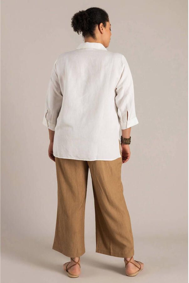 Yest Curve straight high waist broek taupe - Foto 2