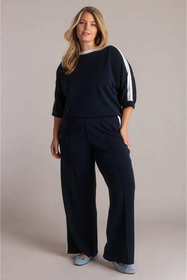 Yest Curve straight regular waist broek donkerblauw - Foto 2