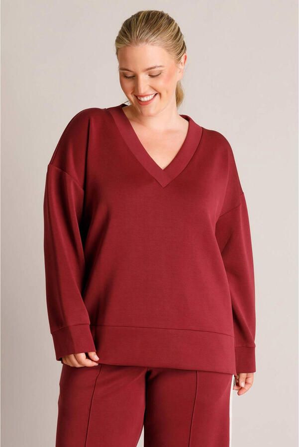 Yest Curve sweater Plus Size rood
