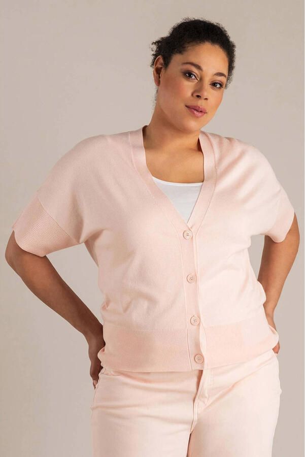 Yest Curve sweatvest lichtroze