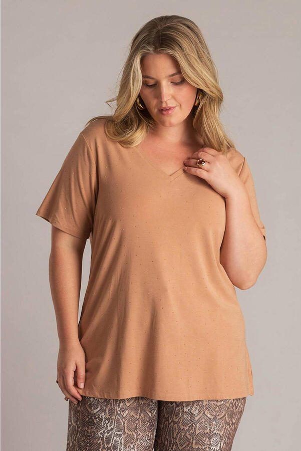 Yest Curve T-shirt lichtbruin