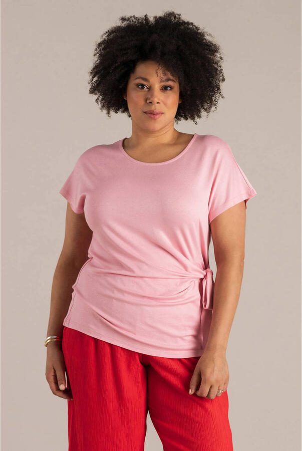 Yest Curve T-shirt lichtroze