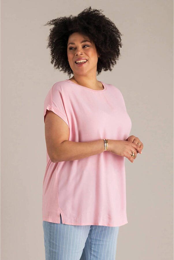 Yest Curve T-shirt lichtroze