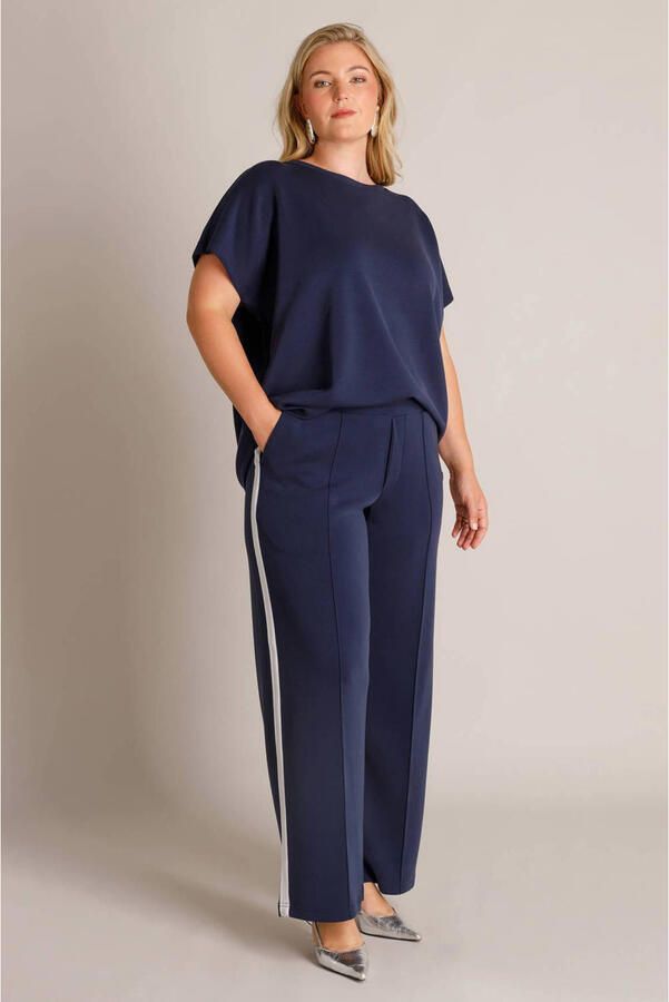 Yest Curve T-shirt Plus Size donkerblauw - Foto 3