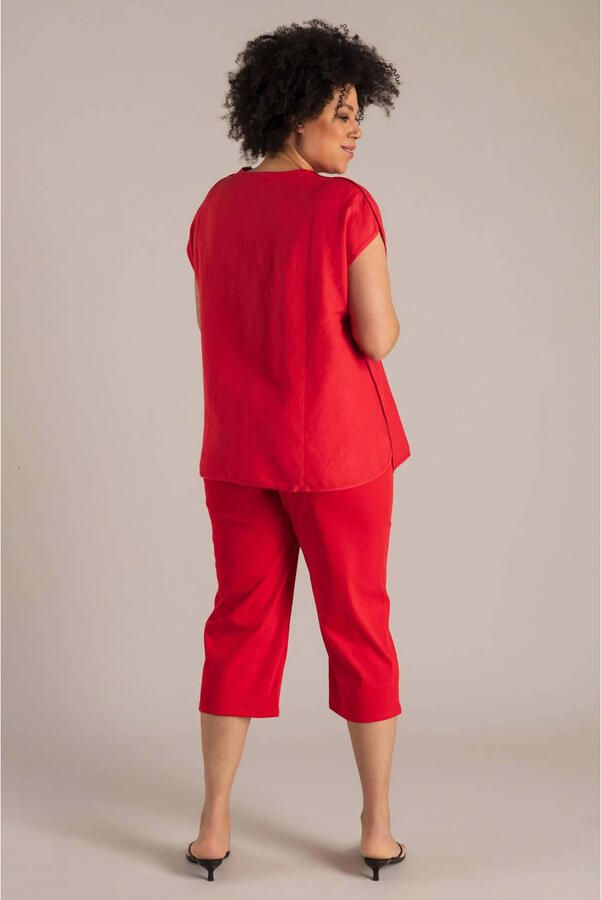 Yest Curve top met linnen rood - Foto 3