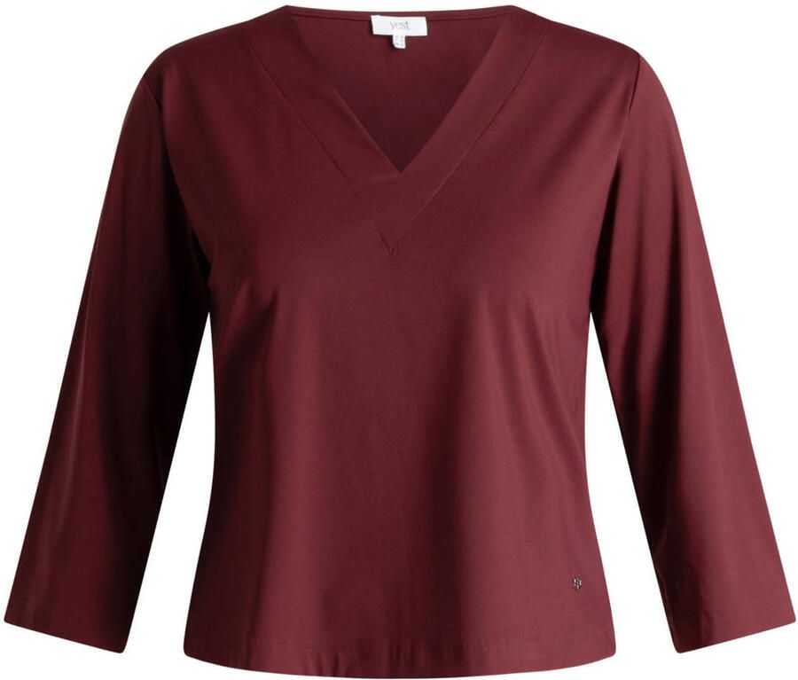 Yest Curve top Plus Size donkerrood