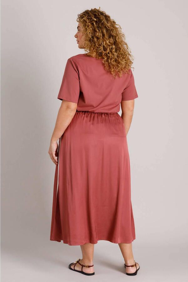 Yest Curve travelstof top oudroze met lurex
