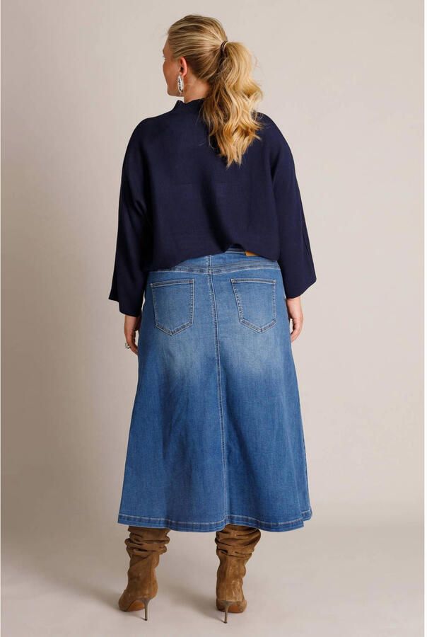 Yest Curve trui Plus Size donkerblauw - Foto 3