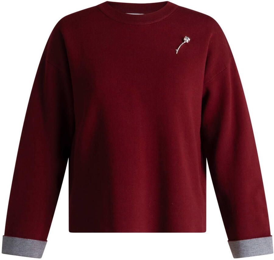 Yest Curve trui Plus Size rood