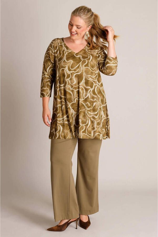Yest Curve tuniek Plus Size met print groen - Foto 2