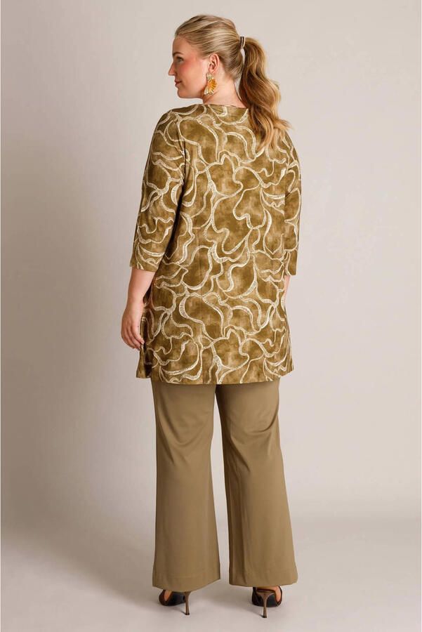 Yest Curve tuniek Plus Size met print groen - Foto 3