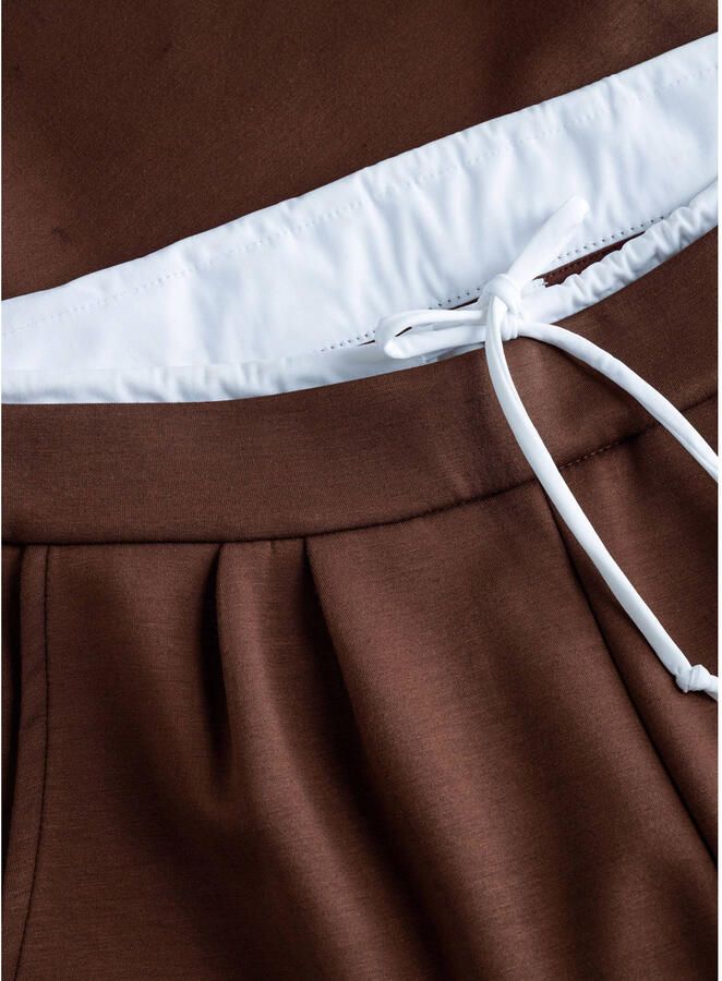 Yest Curve wide leg broek Plus Size bruin - Foto 2
