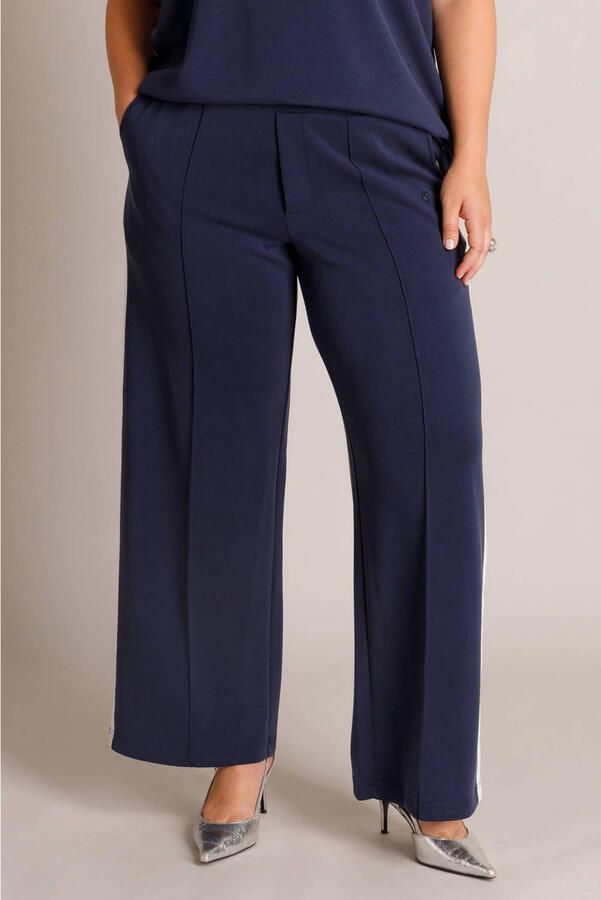 Yest Curve wide leg broek Plus Size donkerblauw