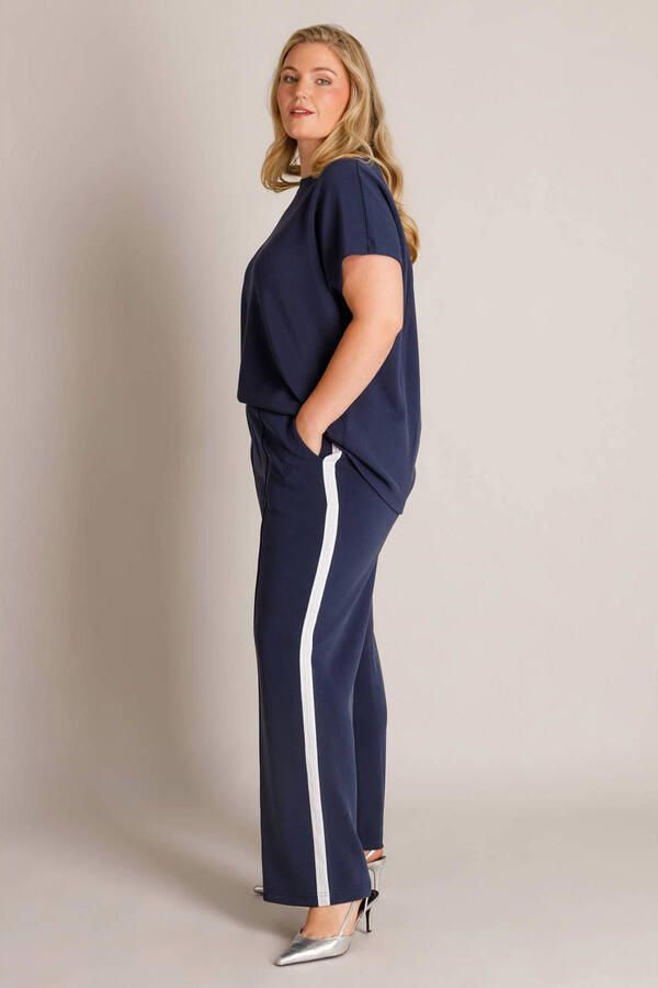 Yest Curve wide leg broek Plus Size donkerblauw - Foto 3