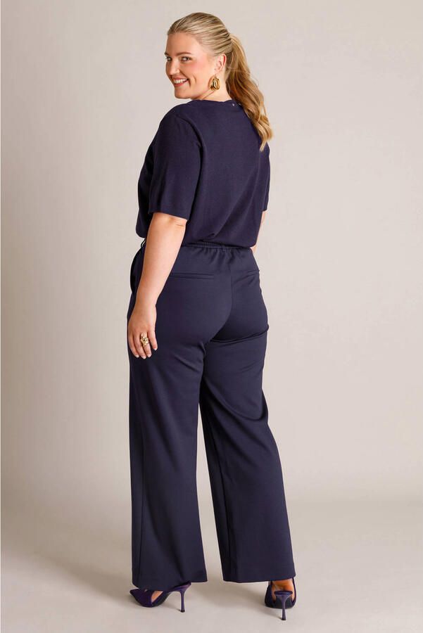 Yest Curve wide leg broek Plus Size donkerblauw - Foto 3