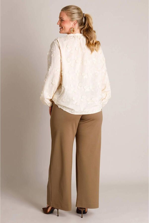 Yest Curve wide leg broek Plus Size grijsgroen - Foto 2