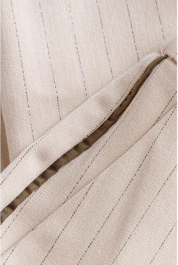 Yest Curve wide leg gestreepte broek Plus Size beige - Foto 2