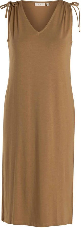 Yest Curve zomerjurk taupe - Foto 3