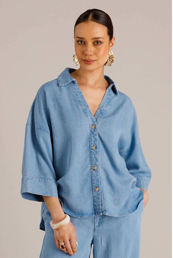 Yest blouse light blue denim
