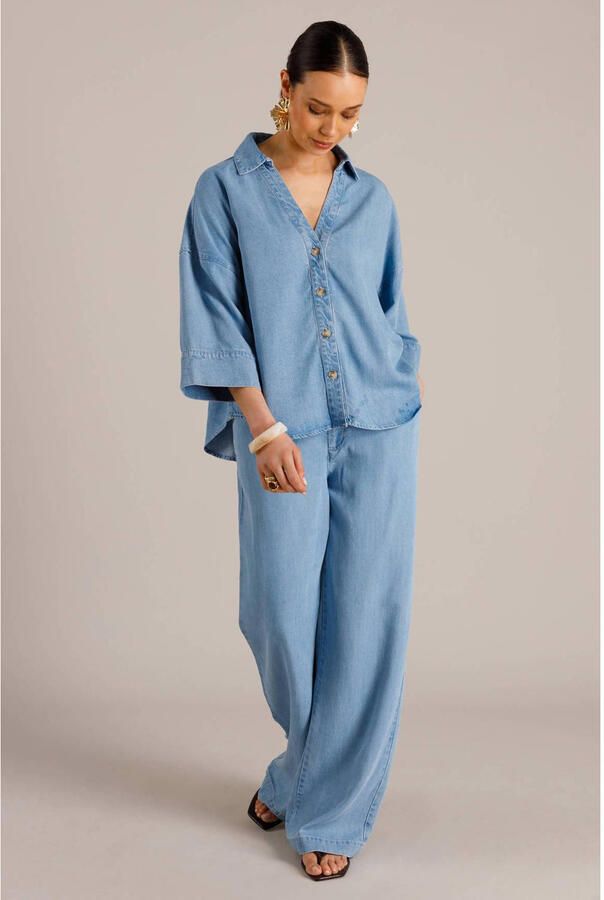 Yest blouse light blue denim - Foto 3