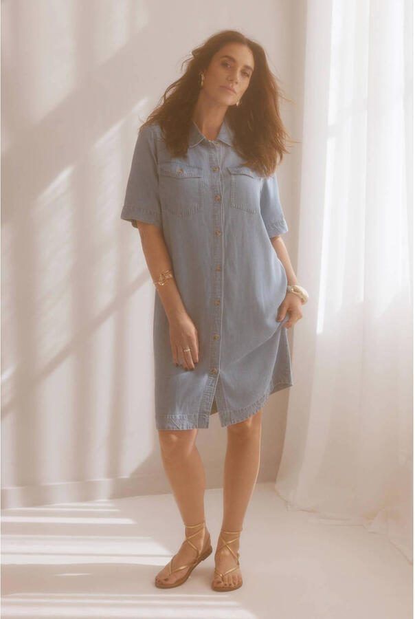 Yest blousejurk light blue denim - Foto 2